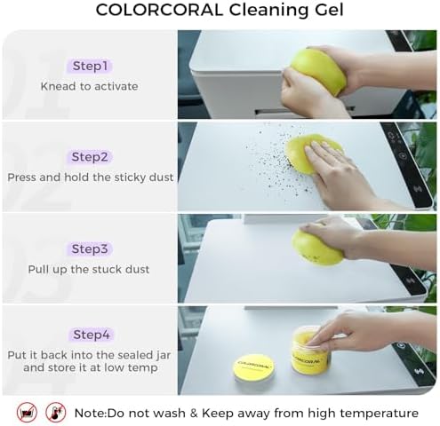 ColorCoral Cleaning Gel Universal Dust Cleaner for PC Keyboard Car Detailing Office Electronics Laptop Dusting Kit Computer Dust Remover, Computer Gaming Car Accessories, Gift for Men Women 160g — view 7