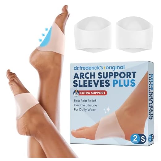 Dr. Frederick's Original Arch Support Sleeves Plus - 2 pcs - Arch Pain Relief - Flat Foot Support - Arch Supports for Men & Women - Small/Medium