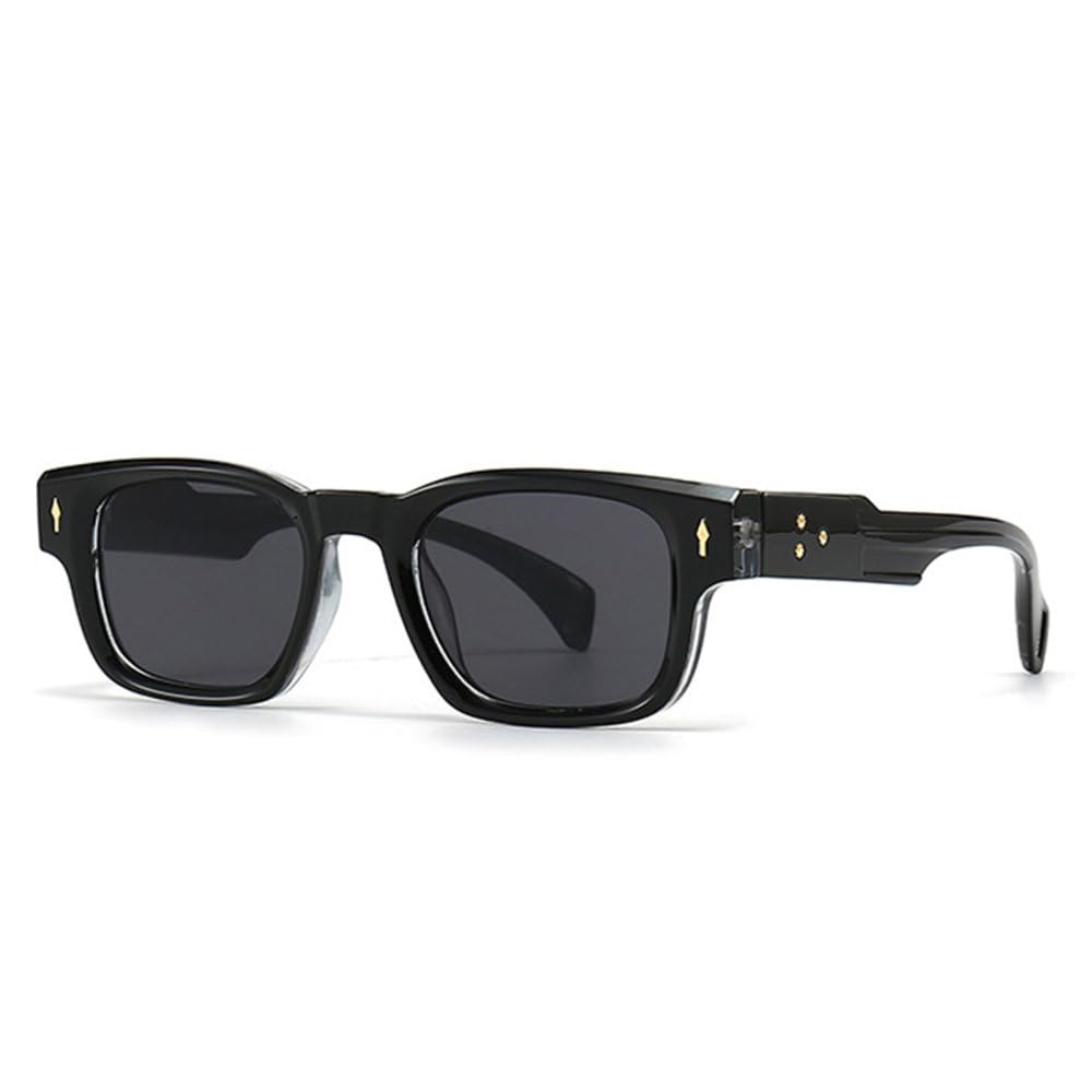 Retro-Sonnenbrille für Damen, modisch, Farbverlauf, UV400, Herren, Trend, Nieten, Punk-Sonnenbrille