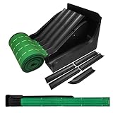 Pruojhw Alfombrilla de golf | Almohadilla de entrenamiento con rampa de ejercicio ajustable | rampa ajustable plegable de 2,65 m de longitud práctica práctica de práctica de putting verde interior |