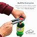 Jokari Multi Bottle Opener for Jars Bottles and Cans 3 in 1 Easy Grip Lid Opener for Weak Hands Twist Caps Pull Tabs Pop Tops and Small Lids Arthritis Aid Manual Kitchen Tool Black