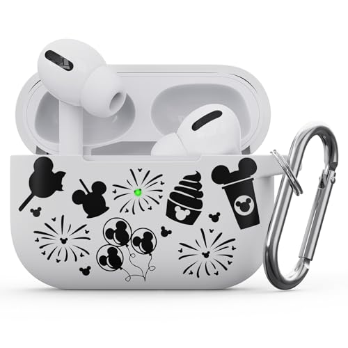 Coque AirPods Pro 2 & 1 en silicone souple noir et blanc avec LED visible