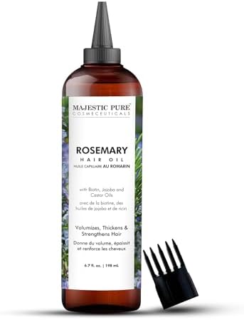 Majestic Pure 100% Pure Rosemary Oil with Biotin for Hair Care, S...