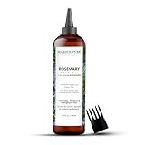 Majestic Pure 100% Pure Rosemary Oil with Biotin for Hair Care, Strengthening, Nourishing, and Volumizing Formula with Jojoba Oil and Castor Oil - Non GMO Verified, 198 ml