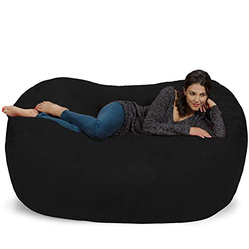 Chill Sack Bean Bag Chair: Huge 6' Memory Foam Furniture Bag And Large Lounger - Big Sofa With Soft Micro Fiber Cover - Black #TOP1