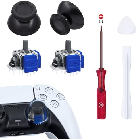 Mcbazel TMR Elektromagnetischer Stick Joystick Analog Ersatz und Reparatur Werkzeuge Kit für PS5 DualSense Controller, No Drift