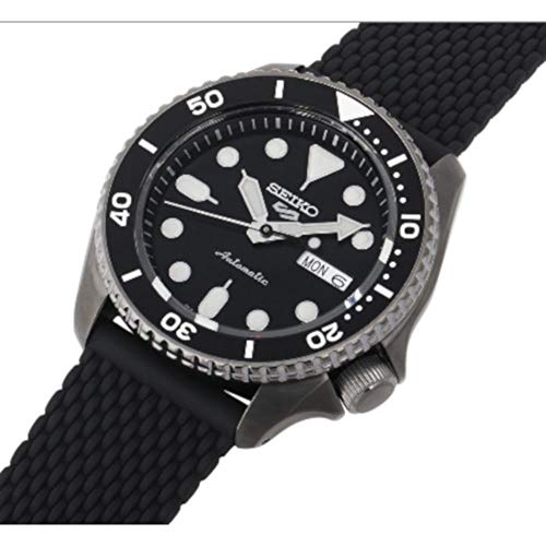 Seiko Herren analog Automatik Uhr mit Silikon Armband SRPD65K2