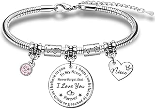 HULALA Niece Bracelets Jewellery Gifts For Birthday Christmas To My Niece Never Forget That I Love You I Hope You Believe In Yourself As Much As I Believe In You
