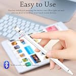 Active Stylus Pens for Touch Screens, Rechargeable Universal iPad Pencil, Fine Point Stylus Pen for iPad/iOS/Android/iPad Air/Pro/Mini/iPhone/Samsung and Other Smartphone (White)