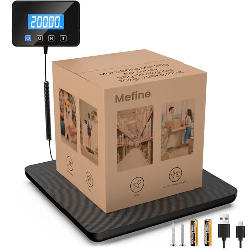 Mefine Balance Colis Pese Personne 200kg, Balance Professionnelle de Precision avec Fonction...