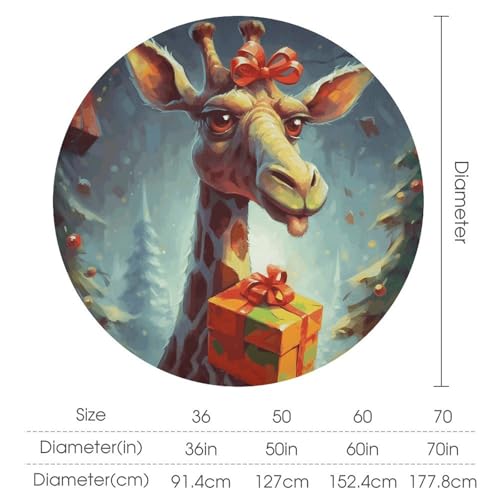 Nappe ronde girafe infroissable qui protège la table des rayures