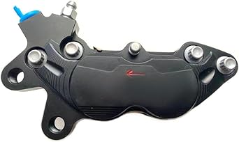 40mm Motorcycle Scooter Universal Mounting CNC Brake Caliper 4 Piston Compatible with Various Moto Accessories Black Left