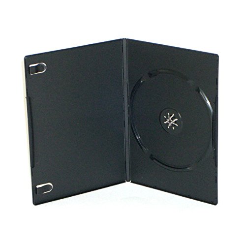 100 Boitiers DVD slim pour 1 DVD - Noir - 7 mm My-smartup