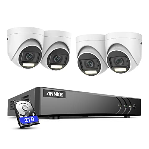 ANNKE 3K Kit de Surveillance avec Audio, 8CH DVR avec HDD 2TB et 4 Caméra de Vidéosurveillance...
