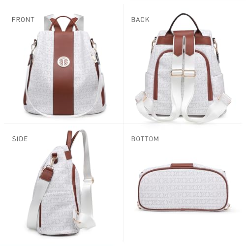 Image of Women Fashion Backpack Purse Multi Pockets Anti-Theft Rucksack Travel Shoulder Bag Handbag