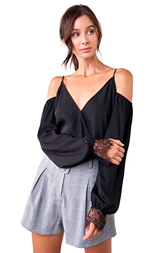 Sugar Lips womens Bodysuit,blouse Blouse, Black, Small US