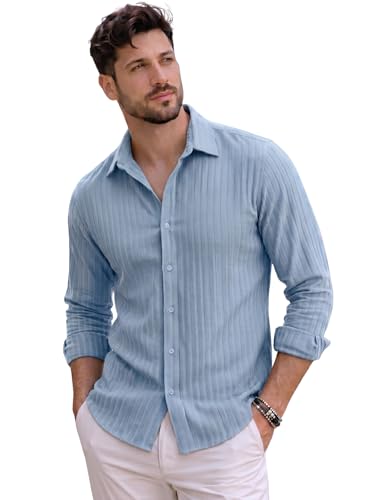 Image of DEELMO Men's Regular Fit Solid Soft Touch Textured Shirt || Casual, Formal and Bussiness Wear || (Available in Plus Size)