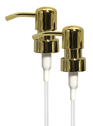 Bird Head Gold Finish Metal Lotion Replacement Pump, 1CC, Gold (Pack of 2)
