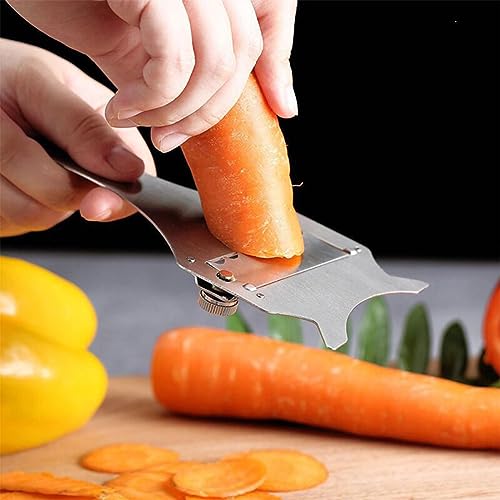 Foto von JSKWIKE 1 Pcs Trüffelhobel Profi Trüffelhobel Verstellbarer Gourmethobel Professioneller Trüffelschneider Käsehobel Edelstahl Käsemesser Einstellbare Klinge Schokoladenrasierer