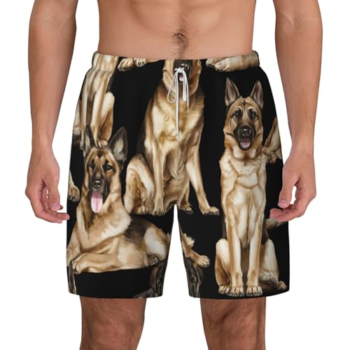 Short de plage berger allemand contre frottements short bain