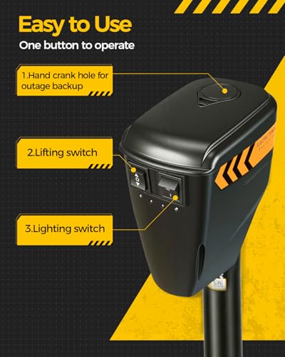 Image of KYX Electric Trailer Jack, 3500lbs Electric Power A-Frame Tongue Jack, 9 inch-32 inch Lift Tongue Jack with Waterproof Cover & LED Light for RV, Horse, Utility & Yacht Trailers, 12V DC Hard Wiring