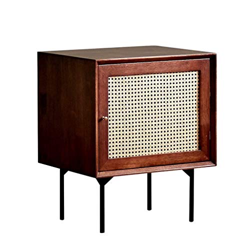 JAHH Moda Tabla Nightstands Muebles Retro Moderna Simple de la Rota de Almacenamiento de Almacenamiento del Lado del sofá
