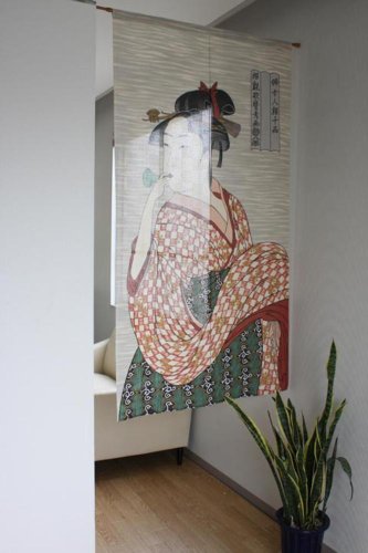 Made In Japan Noren Curtain Tapestry Ukiyoe Bidoro #TOP1