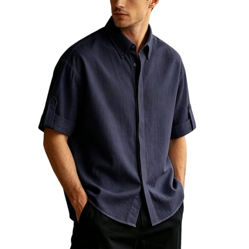 Chemise en lin homme de qualité supérieure style affaires et bureau chic