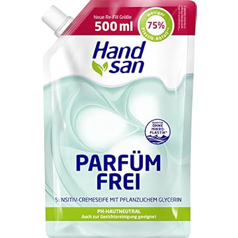 Handsan Flüssigseife Parfümfrei Nachfüllbeutel 500ml Cover