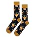 SockFly Pineapple Jump Dress Socks Funny Novelty Crazy Fun Design Men Size 8-12 Cotton Casual Crew Colorful Funky Fancy Socks Gift for Men