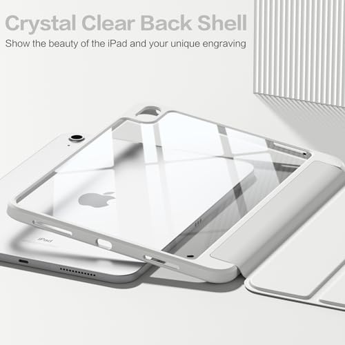 Image of Wenlaty Compatible with iPad (A16) 11th Generation Case 11 Inch 2025, for iPad 10th Generation Case 10.9 Inch 2022 with Pencil Holder, Trifold Stand Protective Clear Back Shell, Auto Wake /Sleep, Gray