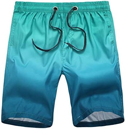 Vista 5 de AINIKO Pantalones cortos para hombre, de secado rápido, cintura elástica, trajes de baño con bolsillos