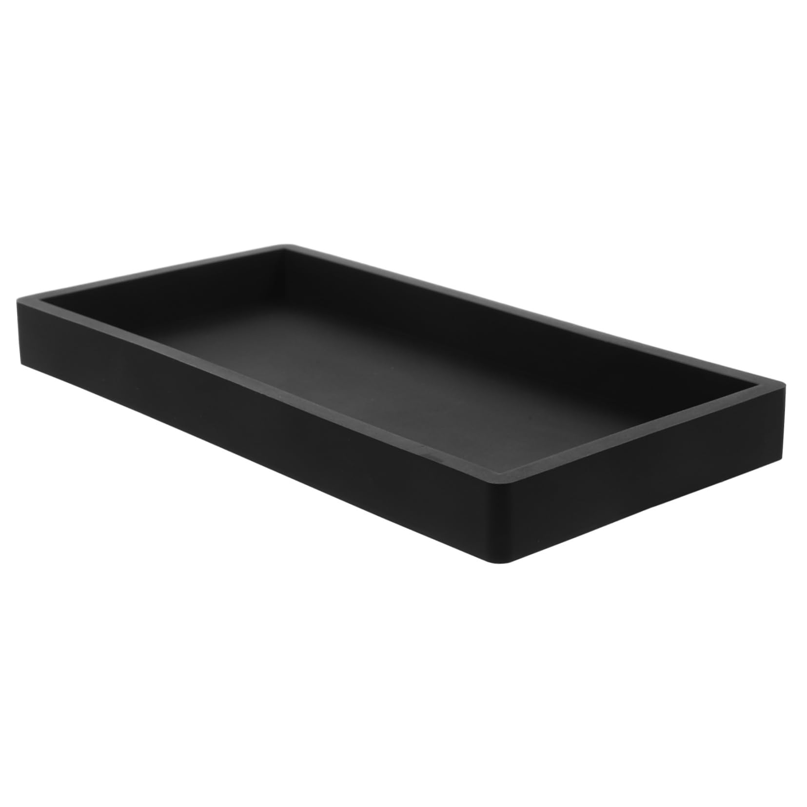 Organizer Silikonowy Kosmetyki i Perfumy Do Łazienki Podstawka Mydło Elegancki Tray Do Przechowywania Blat Antypoślizgowy i Czarne Akcesoria Łazienkowe