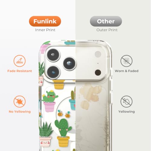 FUNLINK for iPhone 17 Pro Case MagSafe Compatible Floral Design Cactus by FUNLINK - Used condition - Image 4