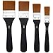 Produktbild UBERMing 4 Stück Aquarell Acryl Flachpinsel Lasurpinsel Künstlerpinsel Set Ölfarben Bürste 2/3/4/5cm Ölmalpinsel für Malerei Ölmalerei Ölfarben Bürste