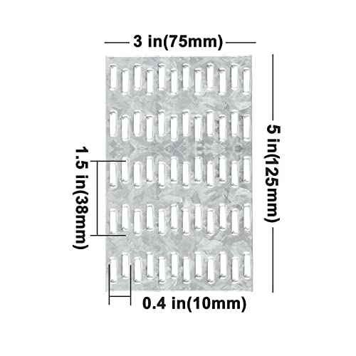 Mozcorn 20Pcs Truss Plates 3 X 5 Inch, Pronged Truss Mending Plate With Nail Teeth, Steel Mounting Brackets For Roofing Wood Connector 20 Ga Thick 8Mm Nail Teeth #TOP3