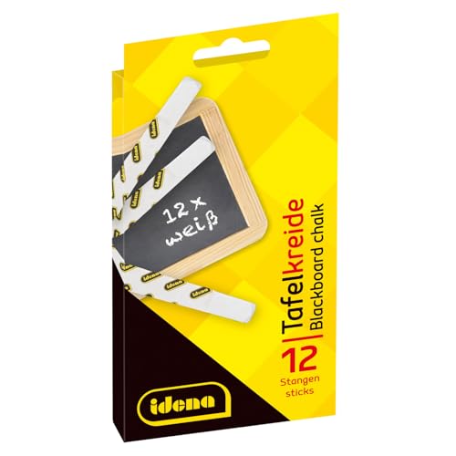 Tafelkreide weiß mit Papiergriffschutz - eine Packung - Idena