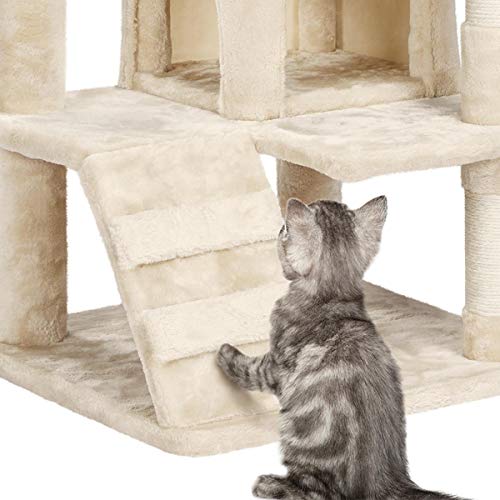 Yaheetech 54in Cat Tree Tower Condo Furniture Scratch Post for Kittens Pet House Play - Image 7