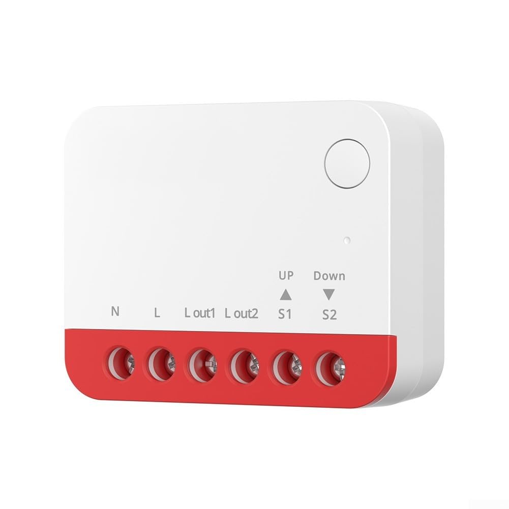 Interruptor de persiana inteligente Zigbee para MINI-ZBRBS para un control de porcentaje preciso compatible con ZHA, para repetidor Zigbee, Alexa/Google Assistant (1 unidad)