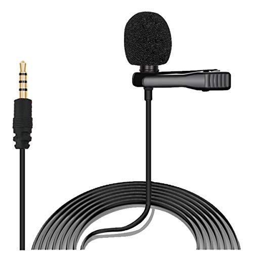 Weymic Professional Lavalier Lapel Microphone - Omnidirectional Condenser Microphone for iPhone, Android Phone, DSLR Camera and Computer, Lapel Mic for Youtubers, Live Streaming, Video Recording