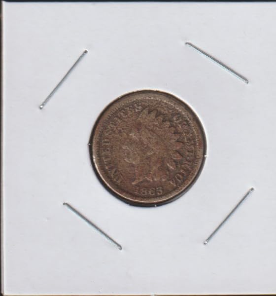 1863 Indian Head Penny About Good