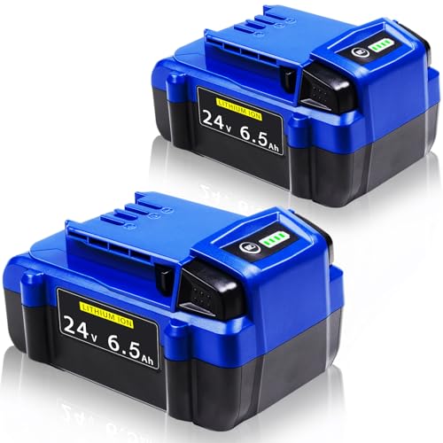 FSKE Upgraded 6500mAh Replacement for Kobalt 24V Battery KB624-03 2Packs