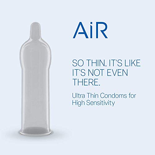 image for Durex Air Condoms for Men, Ultra Thin for HIGH Sensitivity, 10 Lubrica