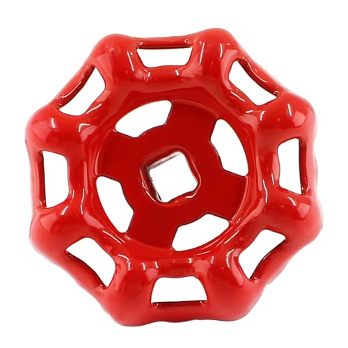 BokWin Metal Outside Faucet Round Wheel Handle Red 1 Pcs