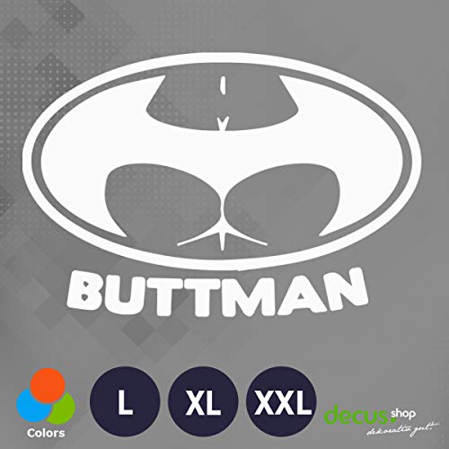Decus Batman Buttman XXL 0162 (Blanco) // Pegatina OEM JDM Style Vinyl Transfer