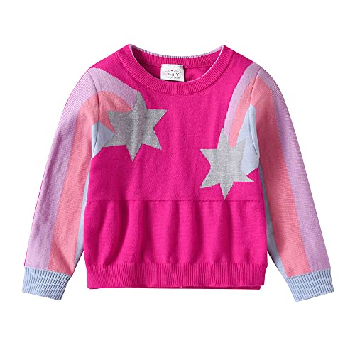 VIKITA Toddler Girls Pullover Sweater Comfy Long Sleeve Crewneck Cute Daily Wear Back to School