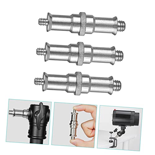 Image of Gatuida 1 /4 to 3 /8 Threaded Screw Adapter Set for Tripods and Light Stands 3pcs Hot Shoe Converter Compatible DSLR and Video Equipment