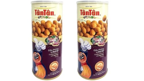 Image of 2 Packs - Beef Pho Flavour Peanuts - Dau Phong Vi Pho Bo - 7 Oz per Can with 2 Cans per Order