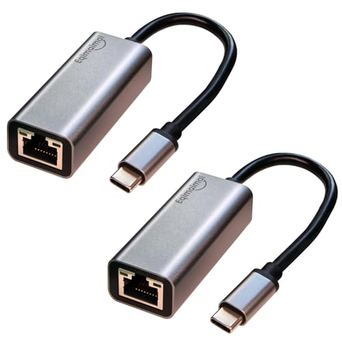 Image of USBC Ethernet Adapter 2 Pack,2Pcs TypeC to RJ45 Ethernet Gigabit Network Adapter Compatible with Windows, MacOS, Linux, and More TypeC to RJ45 with 1000MBPS (2*USB C to RJ45)