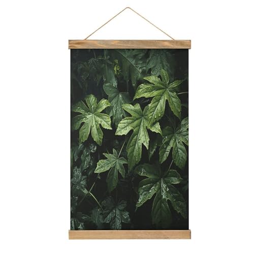 Pintura de pergamino de hojas verdes para decorar tus paredes con estilo vintage